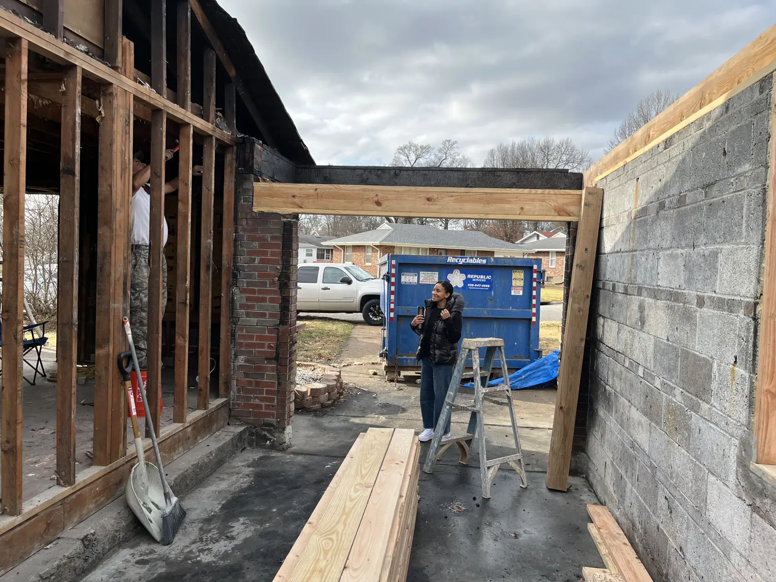 New beams going in