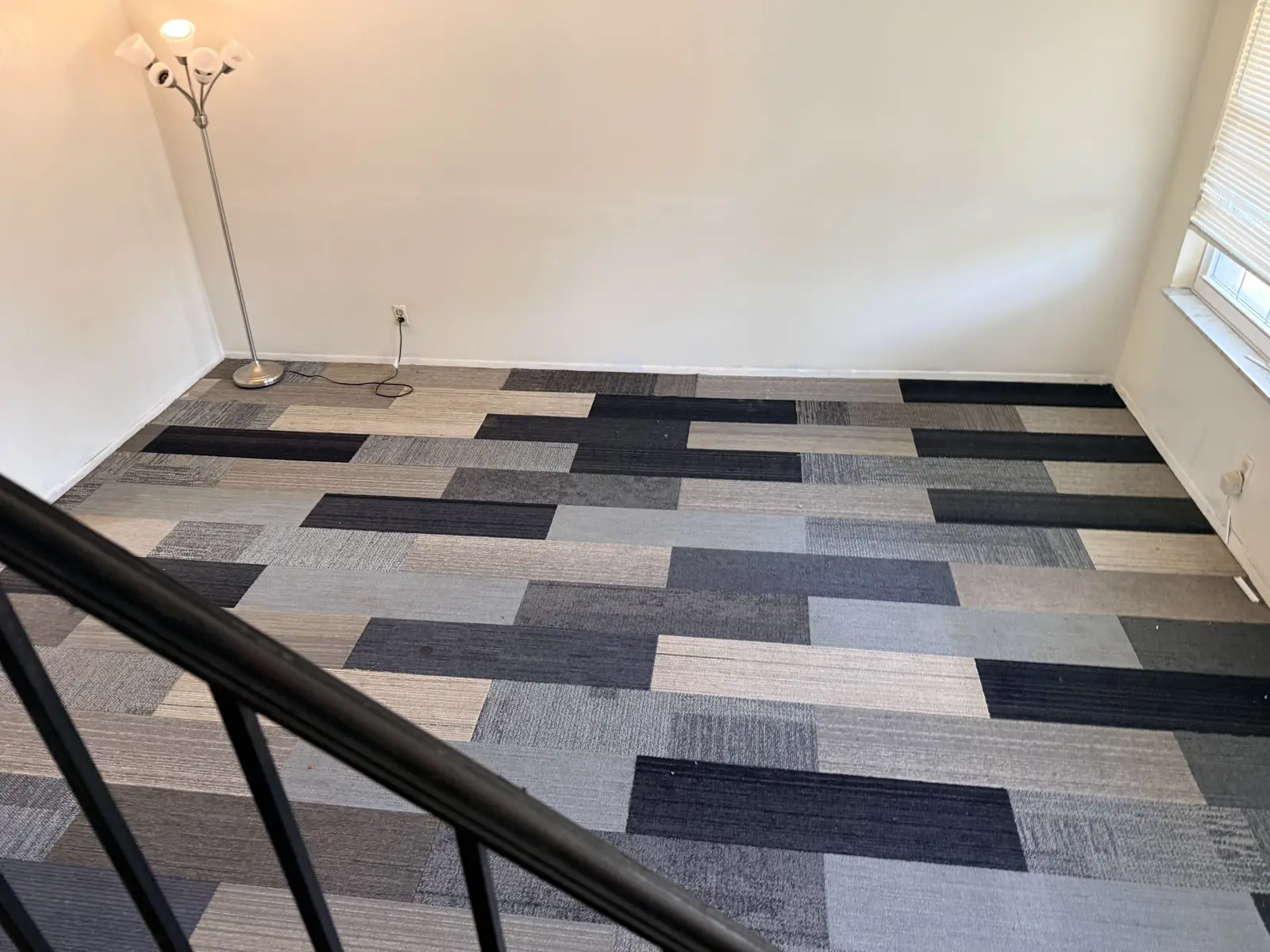 Worn carpet tiles