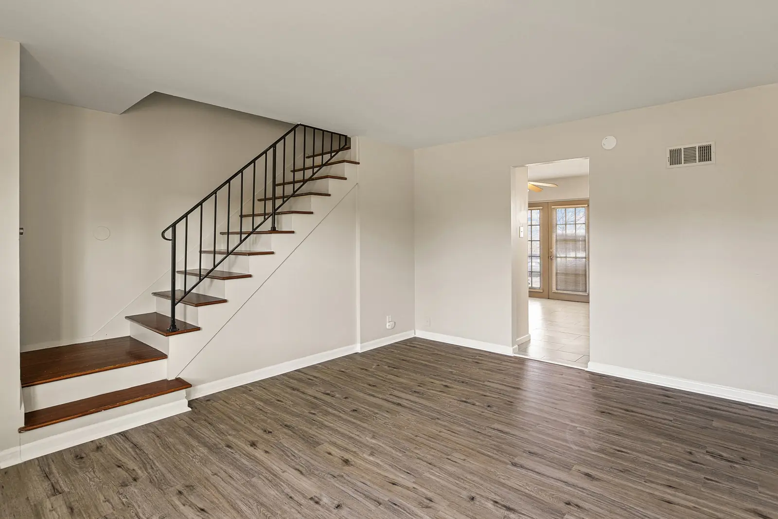 Living room and stairs